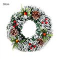 thumbnail image 6 of Christmas Decorations,Artificial Christmas Wreath Flocked with Mixed Decorations,Handmade Floral Berry Wreath for Xmas Party Indoors and Outdoors Home Decor,30cm, 6 of 8