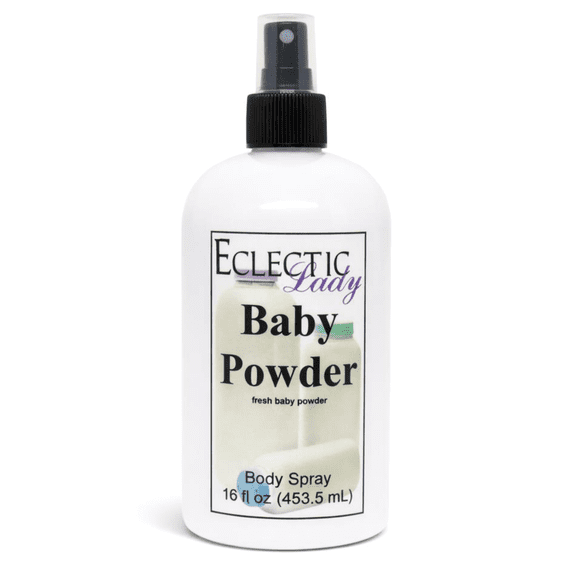 Baby Powder Body Spray, Eclectic Lady, Hydrating Mist, Unisex, 16 oz