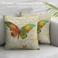 thumbnail image 3 of Qinduosi Watercolor Mushroom Pillow Covers, Botanical Plants Butterfly Cushion Covers for Car RV Camper Office,Glittering Moon Pillowcases Outdoor Pillow Covers White, 3 of 5