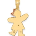thumbnail image 4 of 14K Two-Tone Aa Diamond Kid Pendant (25 X 15) Made In United States xk198aa, 4 of 5
