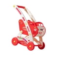 thumbnail image 2 of Carrito de compras para niños carro de toy de compras de compras de lujo altura ajustable accesorios de cocina realistas rol de rol para niños niñas rojo, 2 of 8