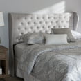 thumbnail image 2 of The Gray Barn  Tulip Hill Fabric Winged Headboard Grey Queen, 2 of 5