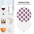 thumbnail image 5 of Leather Coasters with Heat-resistant for Drinks, cute number 8 -标题2 Hexagon, 5 of 5
