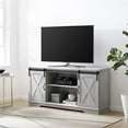 thumbnail image 6 of Pemberly Row 58" Farmhouse Wood TV Stand with Sliding Barn Doors - Stone Grey, 6 of 6