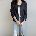 thumbnail image 4 of Loose Short Coat Women‘s Spring/Summer 2023 New Korean Style Artistic Solid Color Linen Sunscreen Top, 4 of 5