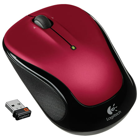 small mouse, portable Logitech Scrolling Red for laptop computer Wireless (Best Small Wireless Mouse For Laptop)