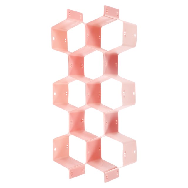 Uxcell 8 Pcs Separador Ajustable de Plástico Organizador de Cajón para Ropa Interior Cinturón Bufanda Calcetines, Rosa