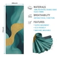 thumbnail image 2 of Teal Gold Marble Pattern Hot Yoga Mat Towel Non Slip for Hot Yoga - Quick-Drying Yoga Mat Cover with 4 Corner Pockets with Travel Bag - Hot Yoga Towel Non Slip Grip Moisture Wicking Sweat 70"x26", 2 of 6