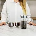 thumbnail image 3 of GROSCHE MADRID French Press, Premium Coffee and Tea Maker, Borosilicate Glass Beaker with Dual Filter System For Rich Brew - Versatile Brewing | Stainless Steel Filter - 11.8 OZ, 3 of 8