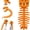 Orange, variant on MIRUXO Dinosaur Skeleton Costume, Dino Toys for Halloween Cosplay, Cozy Plush with Skull & Spine,Cosplay Props for Halloween