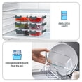 thumbnail image 4 of KOMUEE Set de 10 Recipientes de Vidrio para Preparación de Comidas de 650ml, Libre de BPA, 4 of 6