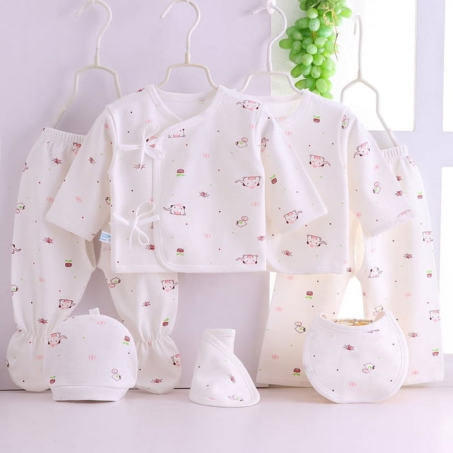 Ropa de bebé Ropa interior de algodón Ropa de monje para bebé Traje de 7 piezas Primavera, otoño y verano Cuatro estaciones Delgadas