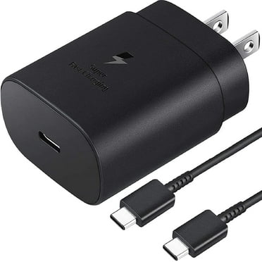 Original Samsung Galaxy A54 Charger! Super Fast Charger Kit [1x Wall Charger + 1x USB C Cable] True Digital Super Fast Charging uses dual voltages for up to 50% faster charging! Black