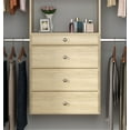 thumbnail image 3 of Easy Track Wood Laminate Deluxe Closet Organizer with Shelves and Drawers, Honey Blonde, 3 of 4