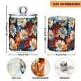 thumbnail image 5 of Yayeee 2 Pack Qtip Holder Bathroom Cotton Swab Canister with Lid Clear Dispenser Set, Vibrant Floral, 5 of 6
