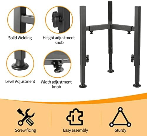 Single Dog Bowl Stand,Tall Dog Food Stand Adjustable Wide 7-11" Heights 14.5",Metal Elevated PET Bowl Holder Raised Water Feeder for Medium,Large Dog(Bowl Not Included)