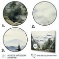 thumbnail image 3 of Designart "Misty Mountain Pinescape I" Floral Floater Framed Wall Art Print, 3 of 7
