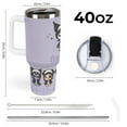 thumbnail image 3 of Kuromi And My Melody 40 Oz Tumbler with Handle And Straw, Vacuum Insulated Stainless Steel Double Wall Water Bottle Travel Coffee Mug, Gifts for Women Boys Girls, 3 of 8