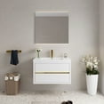 thumbnail image 5 of Glossy White Stone Resin Sink - Soft Close Drawers - Bathroom - Easy Cleaning and Storage, 5 of 7