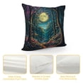 thumbnail image 4 of Autua Full Moon Graphic Decorative Cushion Throw Pillow Cover for Home Couch Living Room Bed Sofa - Short Plush Material, Invisible Zipper Design - Gift for Home Decor, 1PC 12x12in, 4 of 5