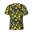 thumbnail image 6 of Qekee Lemon Fruits Flowers Leaves Classic Fit T-Shirt Men's Shirt Men's Tight Short Sleeves for Exercise, Running, Mountaineering - Lemon Fruits Flowers Leaves, 6 of 9
