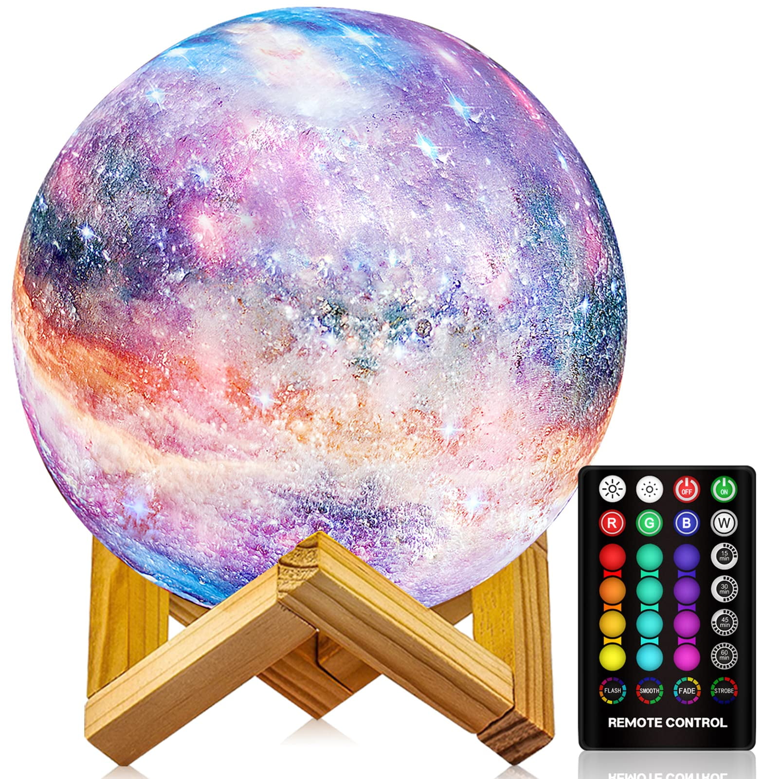 16TUYOUTU 16 Colors Moon Lamp,Lava Lamp,Moon Night Lights for Kids,Galaxy  Lamp,3D Moon Lights for Bedroom,Bedroom Gift for Kids Boys Girls Birthday