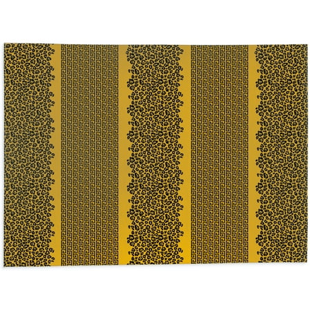 

Leopard Key Gold & Black Kitchen Mat by Kavka Designs