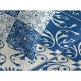 thumbnail image 4 of Ambesonne Navy White Quilted Bedspread Set 3 Pcs, Portuguese Mosaic, King Size, Navy Blue White, 4 of 5