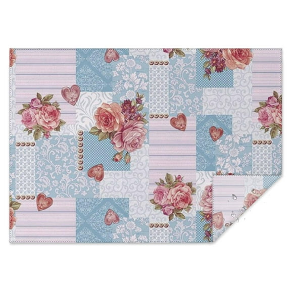 Pioneer Flower Rectangle Tablecloth 60"x84",Waterproof Polyester Rectangle Table Cloth, Wipeable Spillproof Polyester Tablecloth for Dining, Camping, Indoor and Outdoor