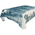 thumbnail image 4 of BZSMCE Square Tablecloth Reindeer Fly on Blue Sky Pattern Tableclothes, 4 of 9