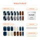 thumbnail image 3 of Tiras para uñas heyhae, gel semicurado, mármol azul primavera, 28 unidades, 3 of 4