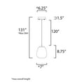 thumbnail image 2 of ET2 Lighting E25063-92BKGLD 8.75 in. Soji LED 2-Light Pendant - Black & Gold, 2 of 5