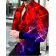 thumbnail image 1 of Camisas hawaianas de manga larga con estampado tridimensional 3D, camisas de solapa, camisas de moda para hombres, blusas de playa geométricas, ropa de lujo para hombres, 1 of 6