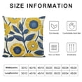 thumbnail image 6 of Nawypu Navy Blue Yellow Floral Pillow Covers set of 2 Spring Boho Rustic Art Flower Decorative Throw Pillow Cases Outdoor Farmhouse Decor for Sofa Couch Bed White, 6 of 6