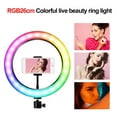 thumbnail image 2 of Amdohai RGB LED Light 10 Inches Ring Light Ringlight Lighting Kit Adjustable Colors Color, 2 of 9