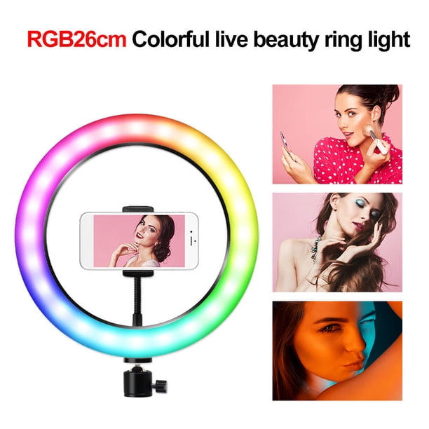 Luz LED RGB Kit de iluminación de luz de anillo de luz de anillo de 10 pulgadas
