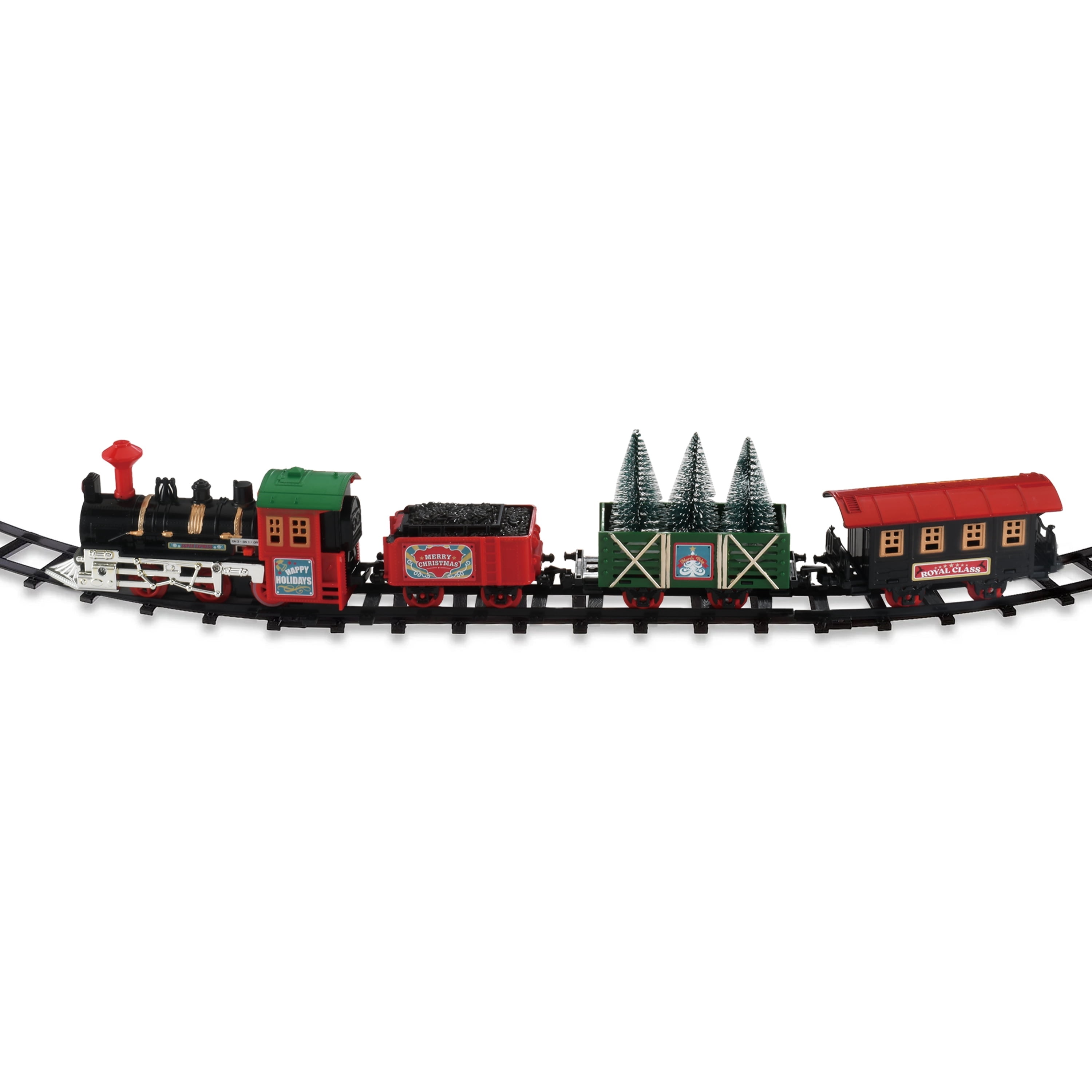 Light-Up Battery-Operated Train Christmas Village Decoration Set, Multicolor, 40.9" x 29.5", by Holiday Time