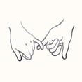 thumbnail image 2 of Green, Jacob 15x15 White Modern Wood Framed Museum Art Print Titled - Pinky Promise I, 2 of 4