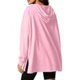 thumbnail image 6 of Paiwinds Women's Oversized Sweatshirts Cozy Hooded Long Sleeve Pullover with Drawstring and Front Pocket Casual Relaxed Fit Side Vent Tunic Tops, 6 of 6