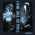 thumbnail image 2 of Girl's Star Wars: The Mandalorian Din Djarin and Bo-Katan Kryze This is the Way  Graphic Tee Navy Blue Small, 2 of 4