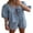 Blue, variant on Baby Sweetie Women 2 Piece Set, Short Sleeve Front Tie-up T-shirt with Elastic Waist Shorts Plaid Summer Outfit