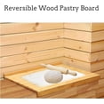 thumbnail image 3 of YYRZZ Reversible Bamboo Pastry Board, Large Bamboo Wooden Cutting Board with Counter Edge Reversible Pastry Board for Kitchen Chopping Board Butcher Block with Lip for Counter Table Top, 3 of 5