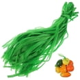 thumbnail image 1 of Xiao Hua Bolsa de compras reutilizable de malla portátil, paquete de 100, adecuada para almacenar productos agrícolas, frutas y verduras, color verde, 50 cm de largo., 1 of 5
