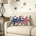 thumbnail image 7 of Yhmxh 4th of July Throw Pillow Cover, 12x20 Inch Patriotic Outdoor Lumbar Decoration, Red White and Blue, Independence Day Cushion Case, Memorial Day Flag Stars Decor Cushion Case for Sofa Couch, 7 of 7