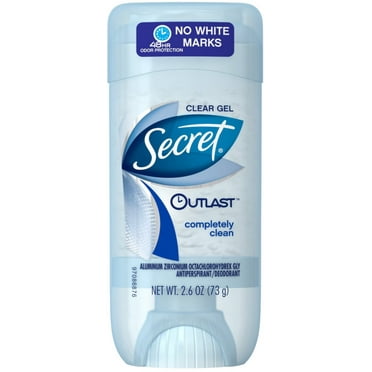 Secret Outlast Antiperspirant & Deodorant Clear Gel, Completely Clean 2.70 oz (Pack of 3)