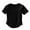 Black, variant on yillto Crop Shirts for Womens Short Sleeve Slim Tee Summer Crew Neck Plain Tunic Tops 2025 Trendy Tees