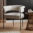 thumbnail image 2 of Bouclair Beige Fabric Accent Chair, 2 of 10