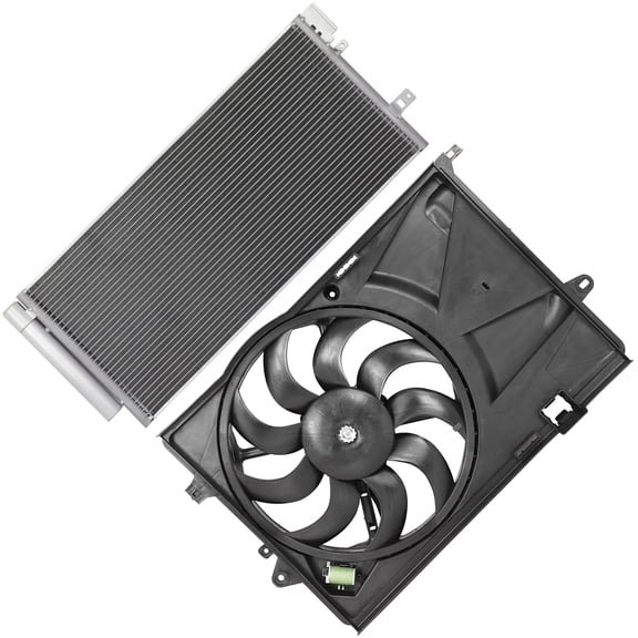 ECCPP Cooling Fan and AC Condenser Assembly Fits for Chevy for Sonic 2012-2020 4083 622900;621073;95391500; 95391501; 95942905; GM3115247; GM3115260(42364539)