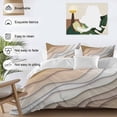 thumbnail image 3 of 3 Piece Beige Ombre Duvet Cover Set California King,Microfiber Comforter/Quilt Cover with Corner Ties and 2 Pillowcases,Modern Geometric Abstract Aesthetic Cream Soft Bedding with Zipper Closure, 3 of 8