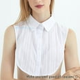 thumbnail image 3 of LoudSung Fake Collar Detachable Half Shirt Blouse False Collar Cotton Elegant Design for Women Girls 2PCS, 3 of 7